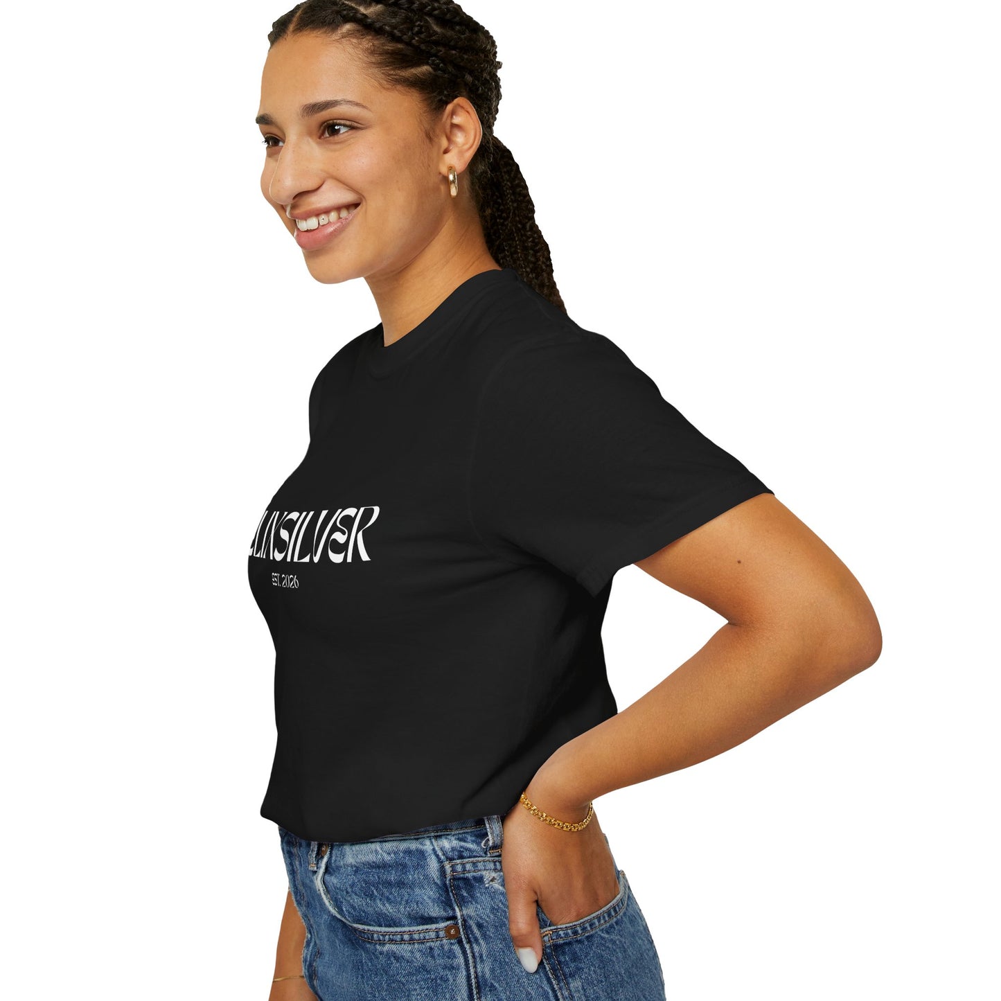 Like a Virgin White Text Tee
